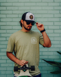 Roam free patch Trucker Snapback Hat