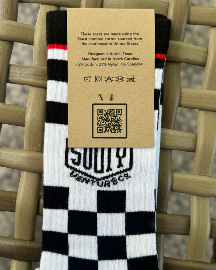 CHECKERED LOGO SOCK