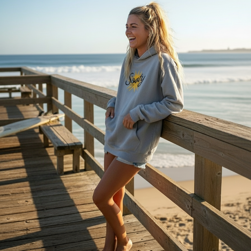 Star Burst Relaxed Hoodie Sweatshirt - Renderique Photo 1