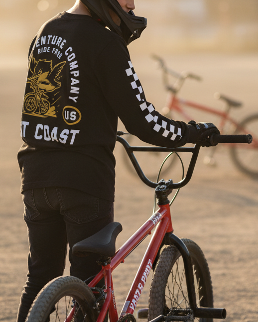 Youth Ride Free Long Sleeve Tee - Renderique Photo 1