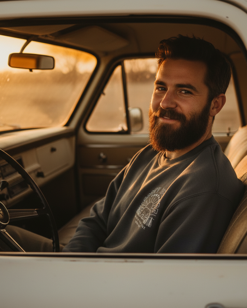 Bear Mountain Relax Crew Sweatshirt - Renderique Photo 1