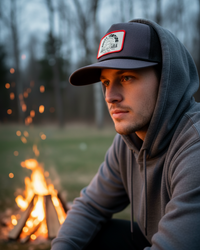 Bear Mountain Patch Trucker Snapback Hat - Renderique Photo 1
