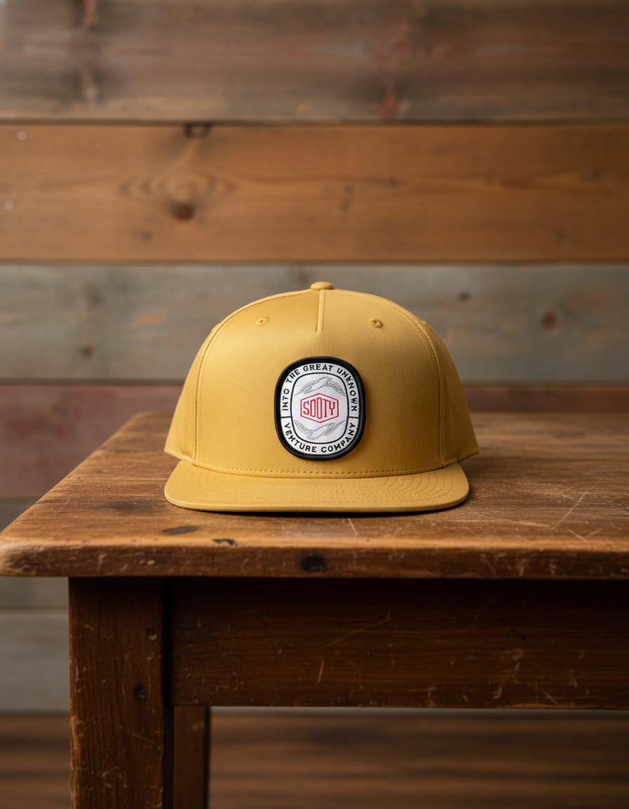 BISCUIT DESTINATION UNKNOWN PATCH PINCH FRONT HAT - Renderique Photo 1