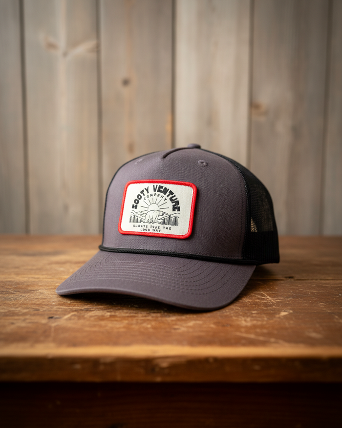 Bear Mountain Patch Trucker Snapback Hat - Renderique Photo 1