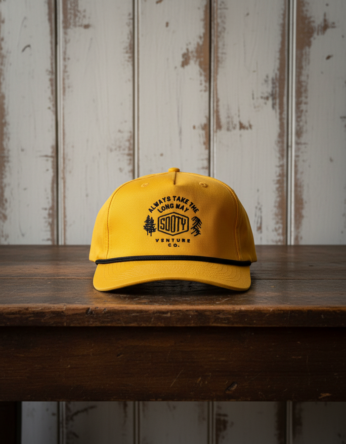 Outbound Unstructured Snapback Hat Yellow - Renderique Photo 1