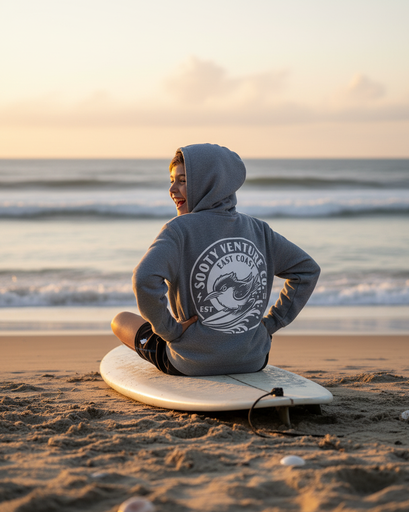 Youth Sooty Surf Hoodie Sweatshirt - Renderique Photo 2