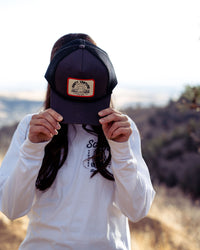 Bear Mountain Patch Trucker Snapback Rope Hat